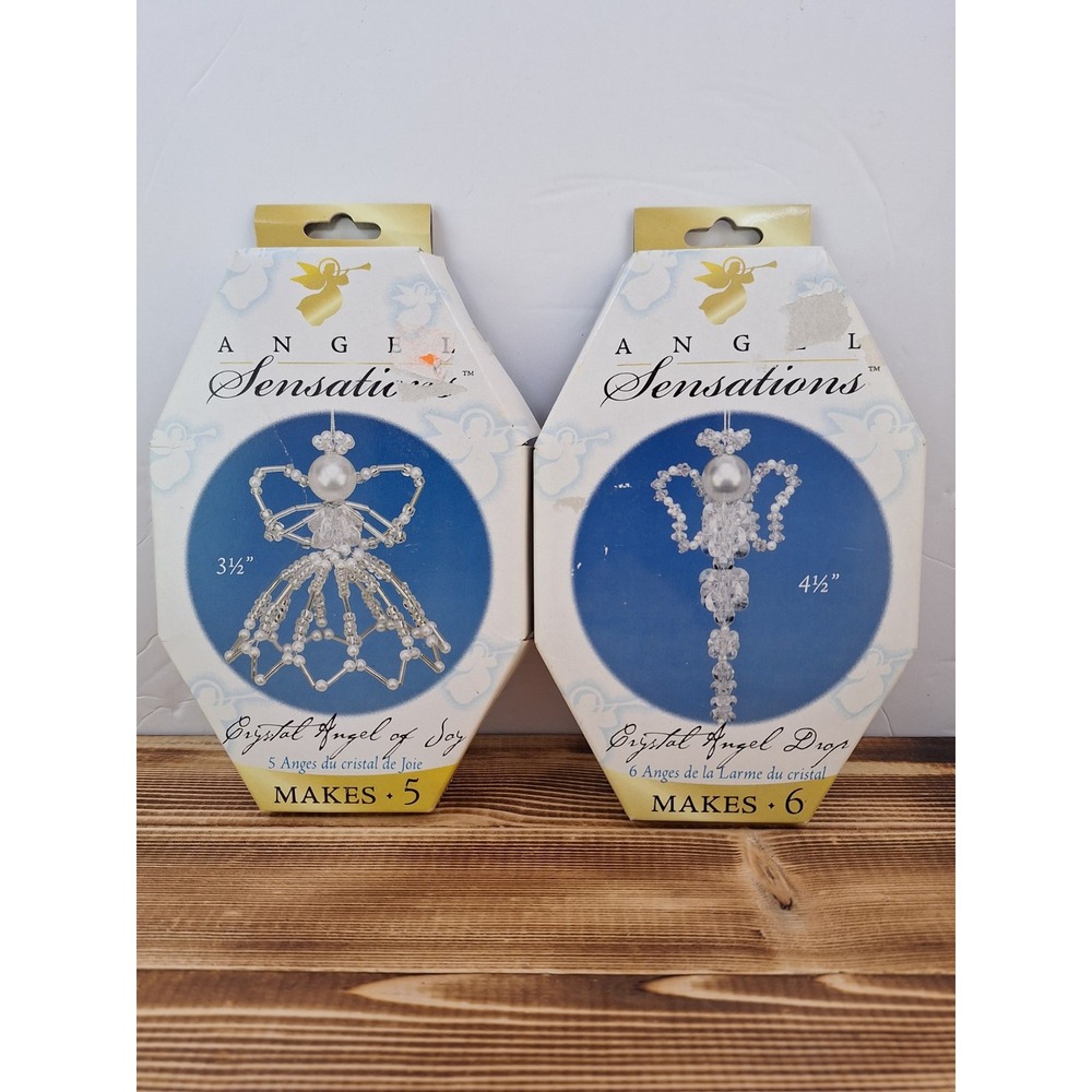 Ornament Sensations Pearl Angels  Set Of 2 Angel Of Joy Angle Drop 2 Box Lot NiB